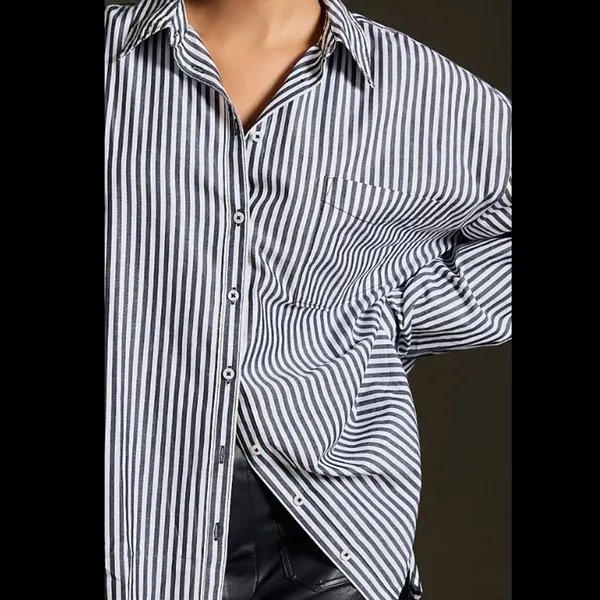 Anthropologie Maeve The Bennet Buttondown Shirt - Image 4