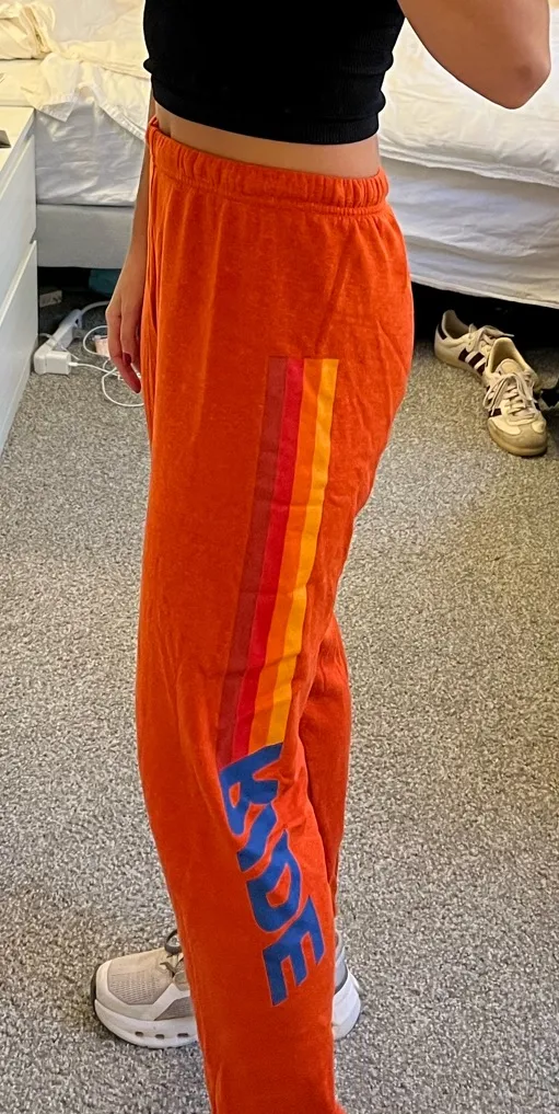 Aviator Nation Orange Sweatpants - Image 5