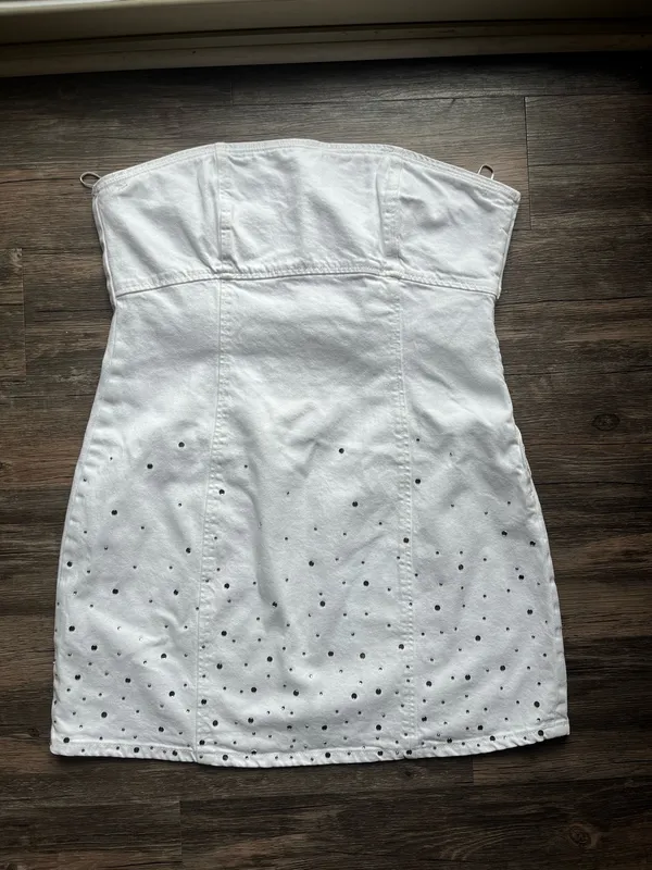 Zara Denim Glitter Dress - Image 2