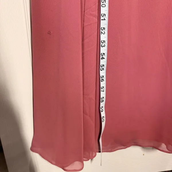 Azazie Rose Lace Bodice‎ Chiffon Skirt Maxi Dress Formal Evening Gown Size A 20 - Image 8