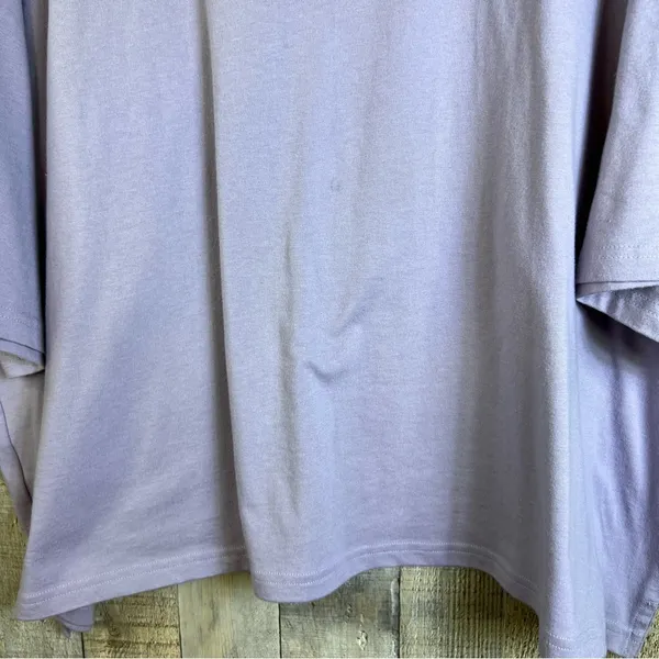 Wild Fable Size 2X Lilac Short Sleeve Cropped Top w/Collar and 3 Button … - Image 5