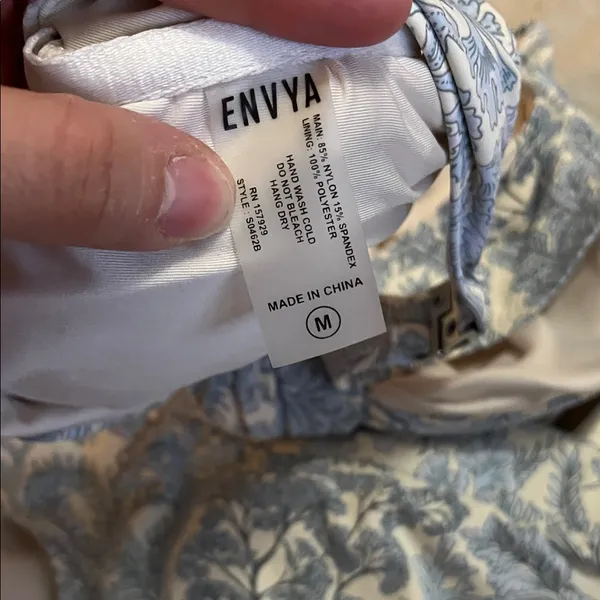 Envya Floral Print Bikini Set sz M Blue Size M - Image 7