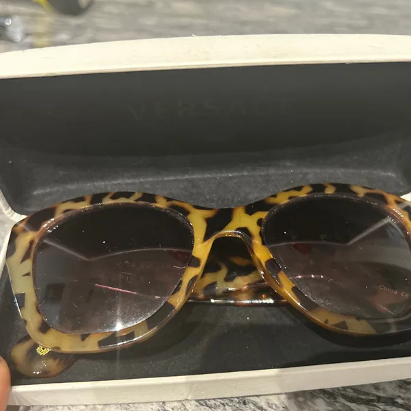 Versace Leopard Print Sunglasses - Image 3