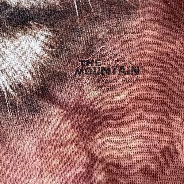Vintage The Mountain Women's Tie-Dye Crew Neck Lion Graphic‎ shirt Brown Small - Image 4