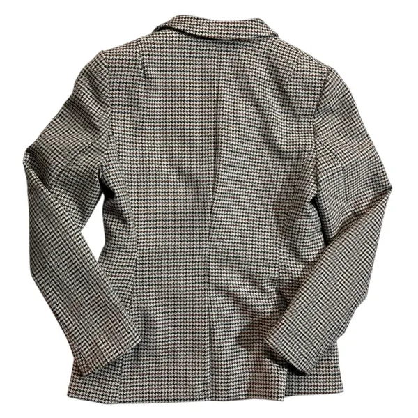 H&M Blazer Jacket Houndstooth Brown Fitted 1 Button Academia Small Fall $49 - Image 5