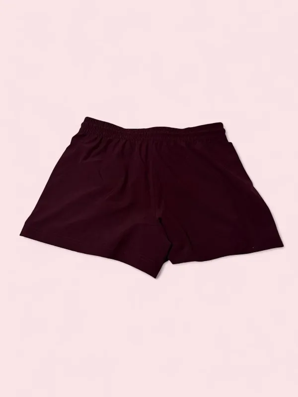 Lou & Grey Maroon Athletic Shorts with Pinkish purple Drawstring - Image 2