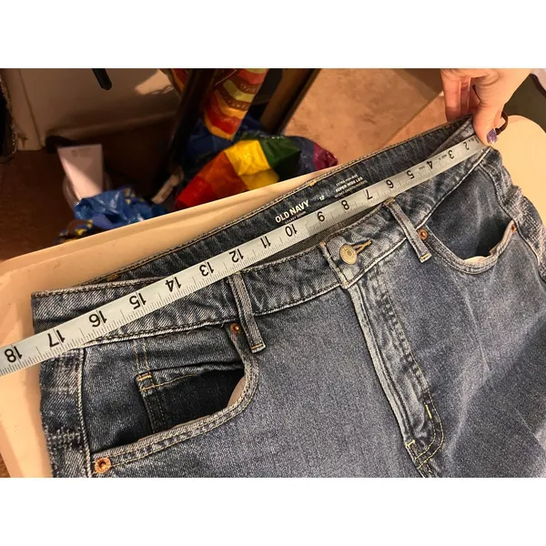 Old Navy Extra High Rise Wide Leg Denim Secret Pockets Jeans Size 12 - Image 12