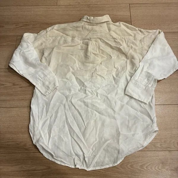 J. Crew Women’s Relaxed Fit Dip Dyed Baird McNutt Irish Linen Shirt Size S - Image 8