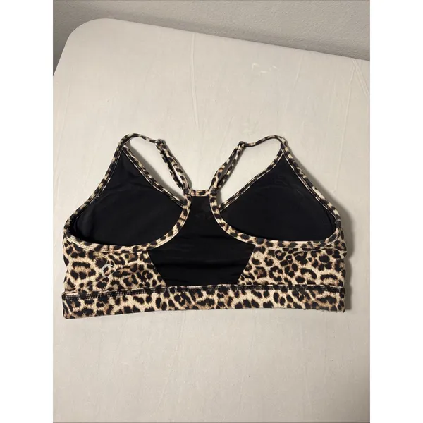 Zyia Active Mesh Racerback Sports Bra Leopard Print Women's Size Large - Image 2
