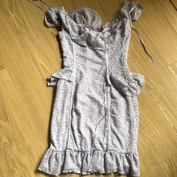 Majorelle Floral Lace Dress - Image 5