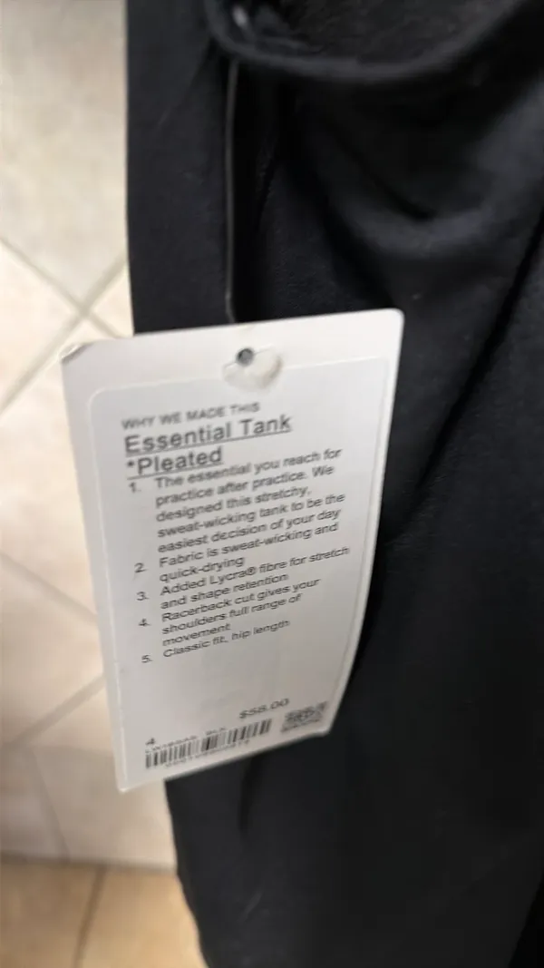 NWT Lululemon sheer black tank size 4 - Image 11