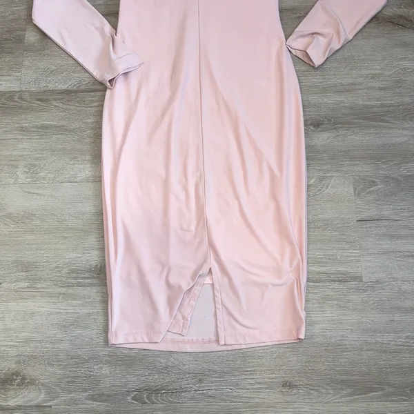 Windsor Dress Bodycon Pink Midi Ruched M - Image 6