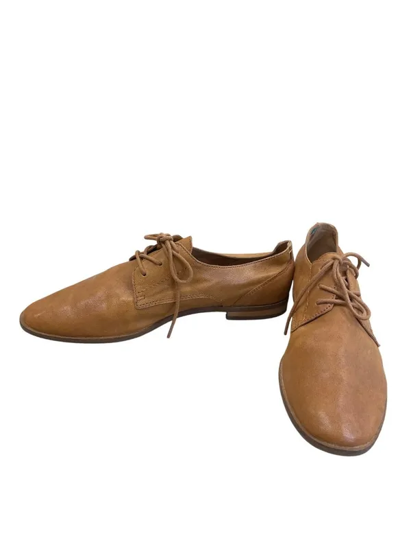 Frye & Co Womens Brown Leather Lace-Up Oxford Flat Shoes Size 10M SKU 8400 - Image 2