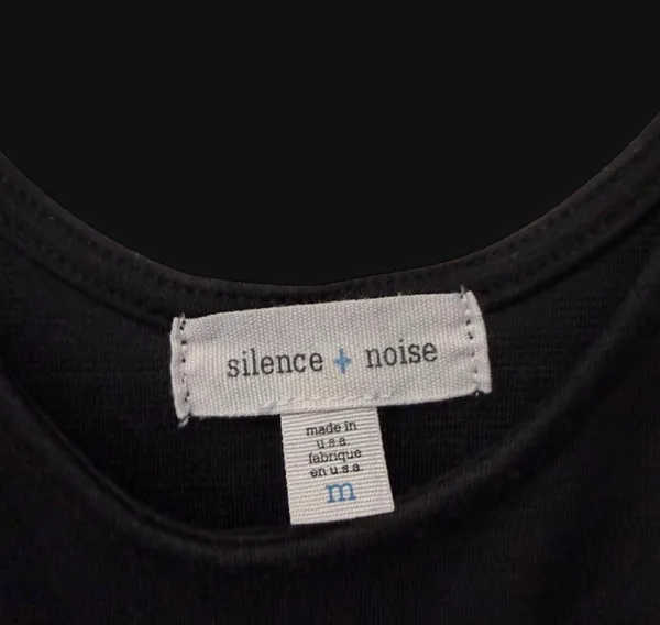 Silence + Noise Mini dress with gold buttons - Image 2