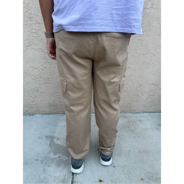 Women’s Black Label Khaki Straight-Leg Cargo Pants size 13 & 30W - Image 3