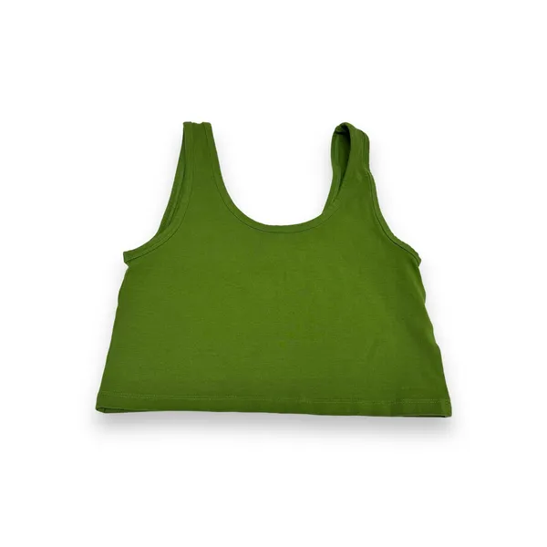 5/$35 PacSun Womens Tank Top Sz M Contour Easy‎ Sculpting Green Cropped Crop - Image 5