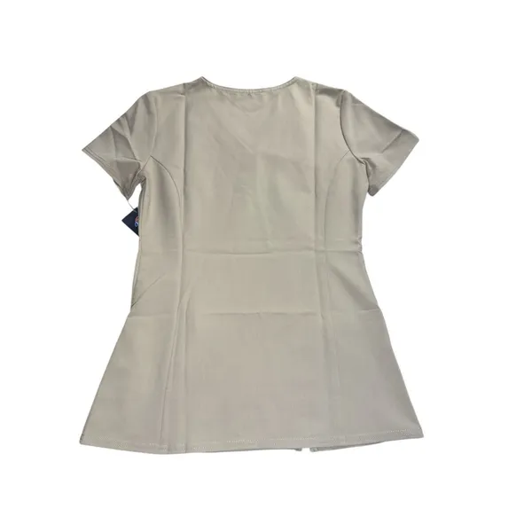 Dickies Xtreme Stretch V-Neck Scrub Top Dark Khaki‎ Stretch XXS Pockets Medical - Image 9