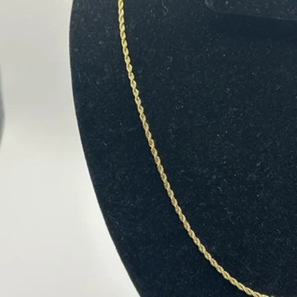 Mens Rope Chain 2mm 24 Inch Real Gold Miami Layering Plated Solid Everyday New - Image 3