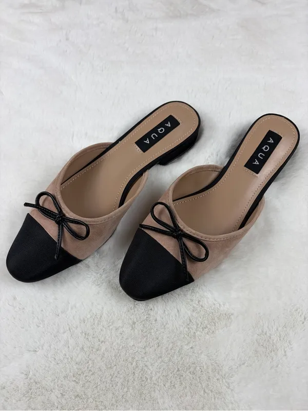 AQUA Ballet Snip Toe Flats NEW Black/Nude 6 - Image 6