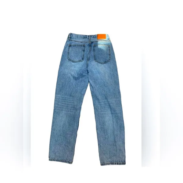 Princess Polly High Waist Crossover Button Fly Slim Straight Jeans‎ - Image 2