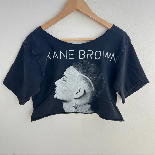 Kane Brown Live Forever Tour Off the Shoulder Cropped Tee - Image 5
