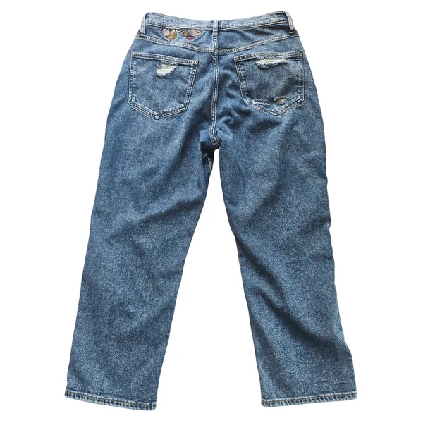 Arizona Jean Co Highest-Rise Vintage Straight Floral‎ Embroidered Jeans 11 - Image 3