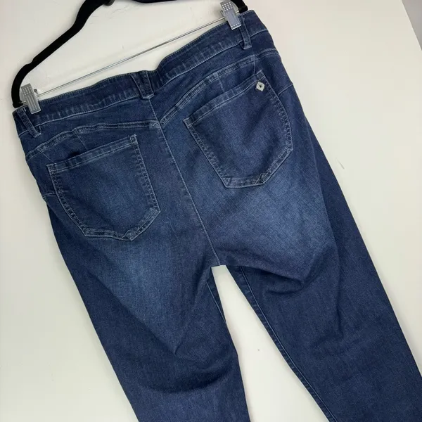 Democracy Ab Solution Womens Plus Skinny Jeans Sz 16 Dark Wash Stretch Denim - Image 11