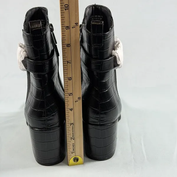 Kenneth Cole Reaction Size-7.5M Womens Emerson‎ -Black Croco Boot - Image 7