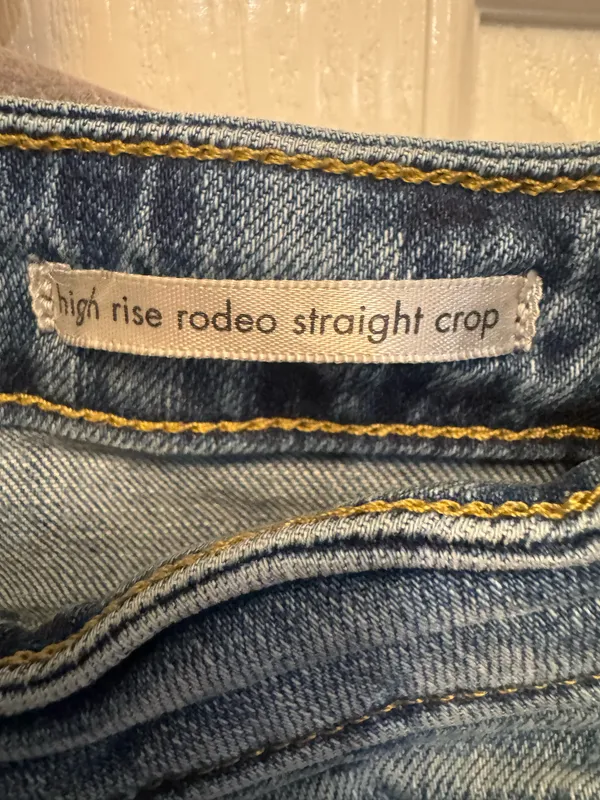 Wrangler Women's High Rise Straight Crop Blue Jeans (Sz 6x26) - Image 4