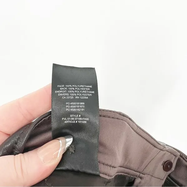 Aritzia‎ Babaton Command Faux Leather Trousers Women's 0 Brown Capsule Wardrobe - Image 7