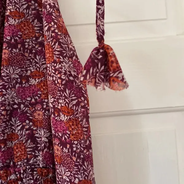 MISA Los Angeles Yesenia‎ Mini Dress Floral Tassle Cold Shoulder Cottagecore XS - Image 10