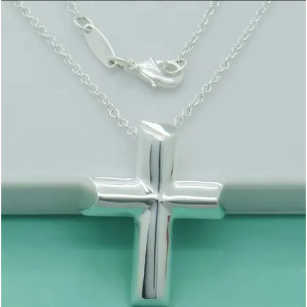 925 Sterling Silver Cross‎ Pendant Necklace, 16-18” - Image 6