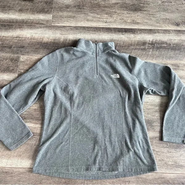 The North Face TKA 100 Glacier 1/4 Zip Fleece Pullover Heather Grey Size XL - Image 6