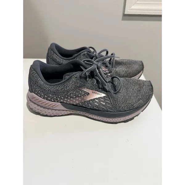 Brooks‎ Women's Adrenaline GTS 21 Gray And Pink Running Shoes Size 9.5 Q - Image 8