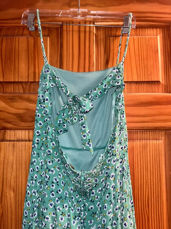 Floral Green Dress Size M - Image 2