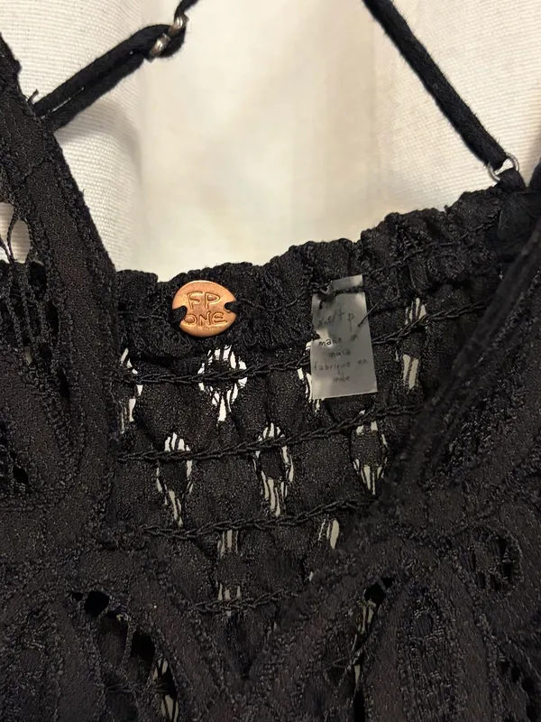 Free People Adella Slip Dress in Black - Image 4