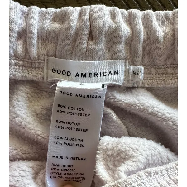Good American Candy Pink Wide Leg Sweatpants‎ Size L - Image 3