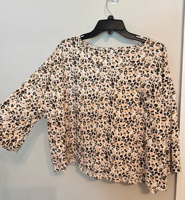 Animal print pajamas set 2X Pink - Image 2