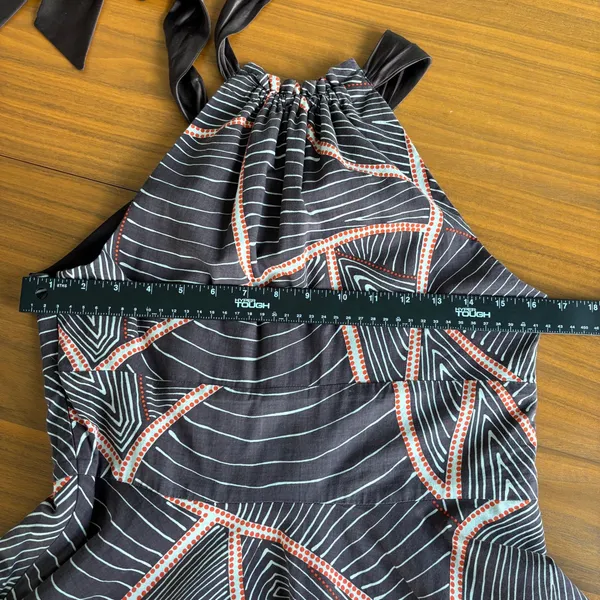 90s Vintage Steve Madden Halter Dress Size 10 Cotton Silk Boho Chic Retro Preppy - Image 14
