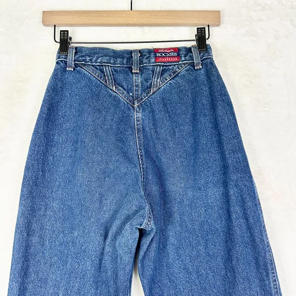 Rockies Vintage Bareback Western Jeans Size 27 Tall (23"x35") Rodeo High Rise - Image 4