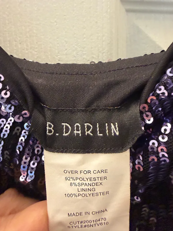 B. Darlin purple and black sequin dress - Image 3