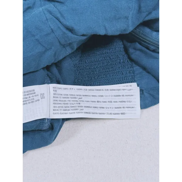 Abercrombie & Fitch Ruched Puff Sleeve Top S Blue Coquette Romantic Prep Cottage - Image 9