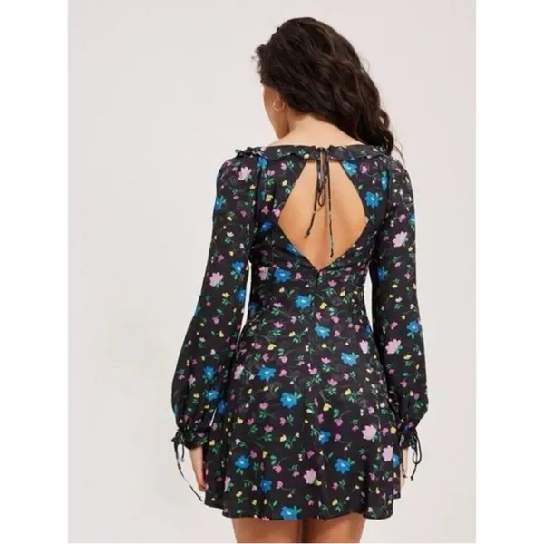 For Love & Lemons Lexi Mini Dress Fliral Coquette Lolita Preppy Whimsy NWT XS S - Image 3