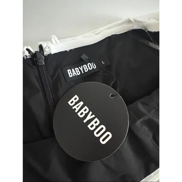 Babyboo DELTA MINI DRESS - BLACK/WHITE NWT - Image 8