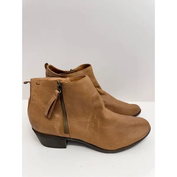 Lucky Brand Booties Size‎ 10 Leather Brown Low Heel Ankle Boots - Image 3