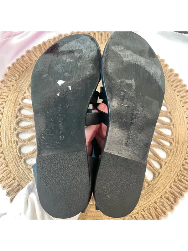 Ancient Greek Sandals Nestoras Sandals Black Leather Fisherman Size 40 - Image 10