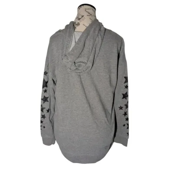 Xersion Gray Star Sleeve Hoodie, Size Medium - Image 2