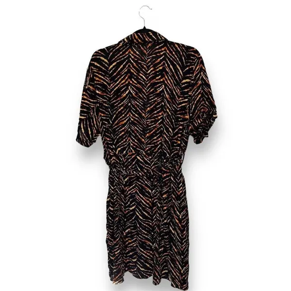 NWT New Look Women's 3X Brown Animal Print‎ Button-Up Dress Y2K Grunge Indie - Image 3