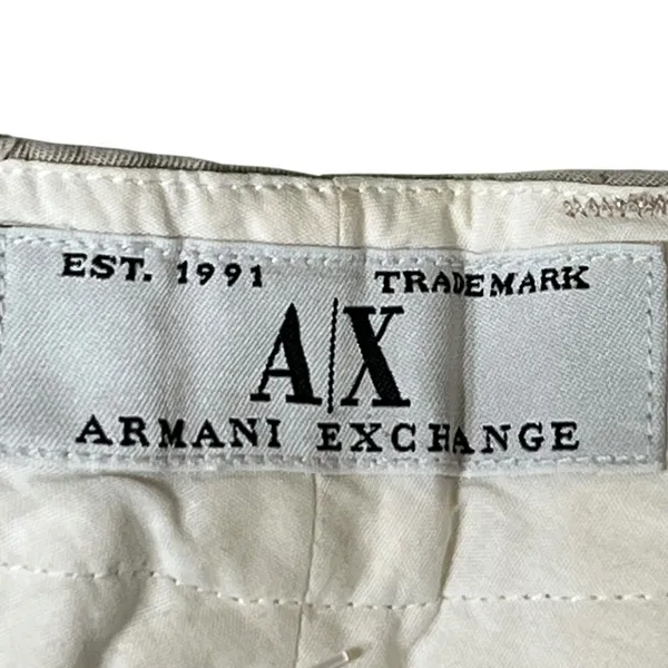 AX Armani Exchange Wide Leg Chino Pants Women's Size 0 Beige High Rise Casual - Image 4