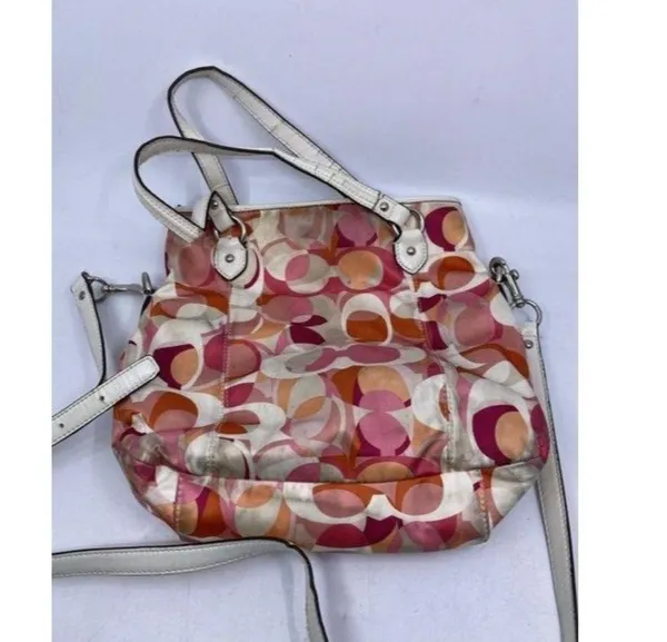 Coach Multi Purpose Pink Fabric Cross Body Bag - Image 4